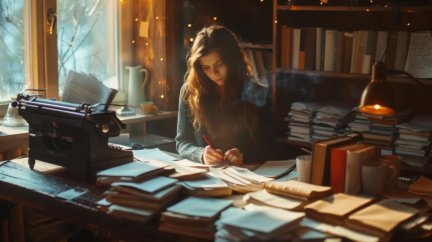 An author self-editing her book